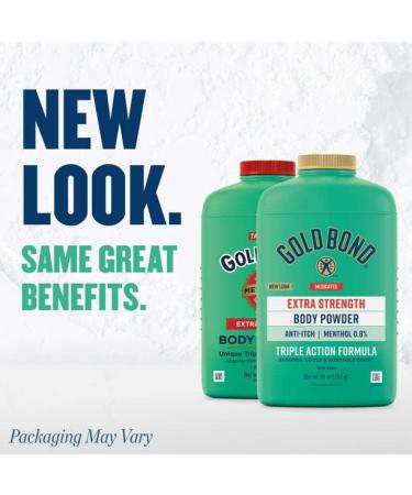 Gold Bond Extra Strength Medicated Body Powder - 10oz | Triple Action Relief for Chafing & Odor - Buy Online on GoSupps.com
