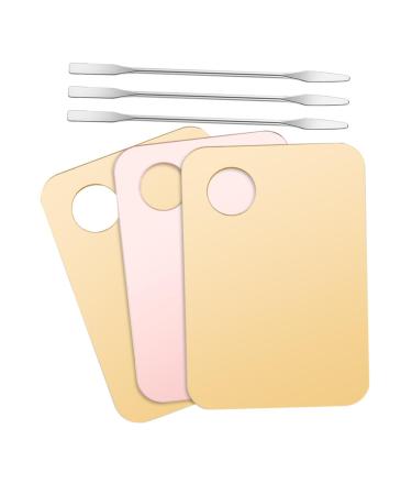 Mobestech Palettes de Maquillage 3 Pi ces avec Spatules en Plastique Transparentes Palettes de Fond de Teint Portables pour Femmes M lange Facile pour Usage Professionnel et Personnel