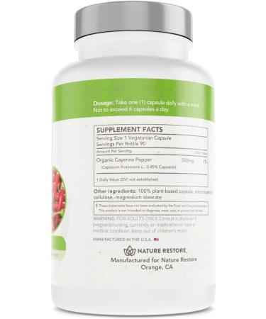 Cayenne Pepper Extract Supplement | 70,000 SHU, 0.45% Capsaicin | 90 Capsules, Non-GMO, Gluten Free | Made in USA - Buy Online on GoSupps.com