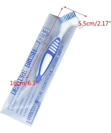 Denture Cleaning Brush with Ergonomic Handle & Case - Multi-Layered Bristles for Home & Travel | Perfect False Teeth Care Tool - Buy Online on GoSupps.com