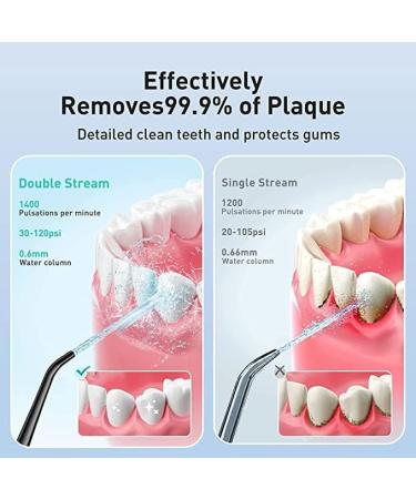 Water Flosser Cordless - USB Rechargeable Dental Flosser Portable Oral Irrigator with 4 Modes for Effective Teeth Cleaning - Buy Online on GoSupps.com