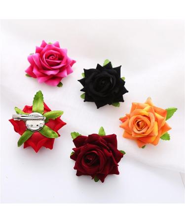 hgnxa Rose Hair Clip Flower Barrettes Flower Hair Clip For Women Flower Brooch Flower Hairpin Rose Brooch Pin Bride Brooch Pin - Buy Online on GoSupps.com