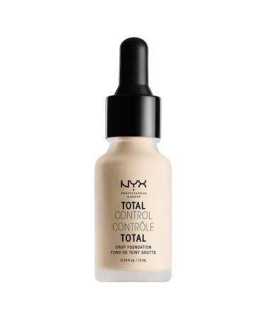 NYX PROFESSIONAL MAKEUP Total Control Drop Foundation - Pale  White Ivory With Yellow Undertone Pale 0.43 Fl Oz (Pack of 1)