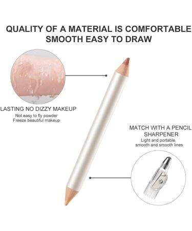 miduoidn Double-Headed Highlight Pencil Women Brightener Stick for Beginners Face Eyeshadow Eyeliner Pen Cosmetics Facial - Buy Online on GoSupps.com