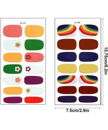 Nail Decoration Rainbow Strawberry Flower Nail Art Design Self-adhesive Nail Stickers 3D Nail Art(Type 4) - Buy Online on GoSupps.com