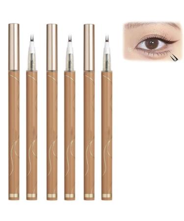 3PCS Double Tip Lower Lash Eyeliner Double Tip Lower Eyelash Pencil Waterproof Anti-Smudge Lashes Pencil Natural Lower Eyelashes Pen Super Slim Eye Liner (Light Brown)