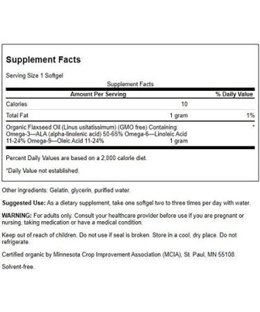Organic Swanson Flaxseed Oil 1000mg 200 Softgels - Pack of 2 - Buy Online on GoSupps.com