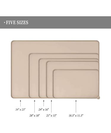 Shop Reopet Silicone Pet Feed Mats - Waterproof Dog & Cat Space Mats with Elevated Edges - 71 x 45 cm (1 Pack) - International Shipping Available - Buy Online on GoSupps.com