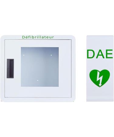 Qianmei AED Defibrillator Storage Cabinet - Wall-Mounted Steel Alarm Box for Home & Office | Compatible with Most AED Models - Buy Online on GoSupps.com