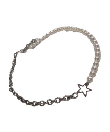 Oralgos trendy pearl necklace fashionable women's choker elegant splicidal necklaces stylish necklace for wedding anniversary alloy imitation pearl