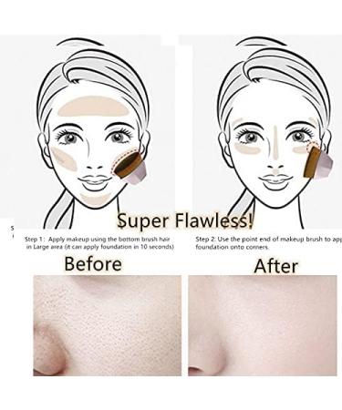 ieron 2 Pieces Foundation Brush for Liquid Makeup Petal Traceless Makeup Brush Portable Foundation Makeup Brush Beauty Tool (Pink Black) - Buy Online on GoSupps.com