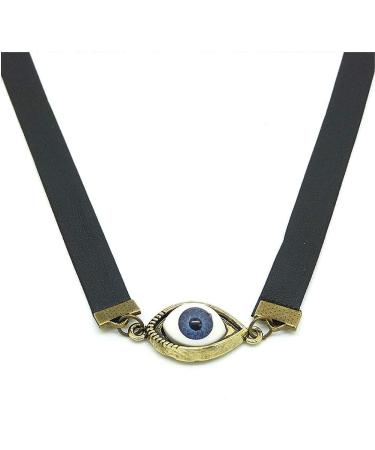 Gothic Eyeball Chain Choker Necklace for Women, Girls, and Children - Adjustable Punk Vampire Jewelry for Halloween, Cosplay, and Parties - Buy Online on GoSupps.com