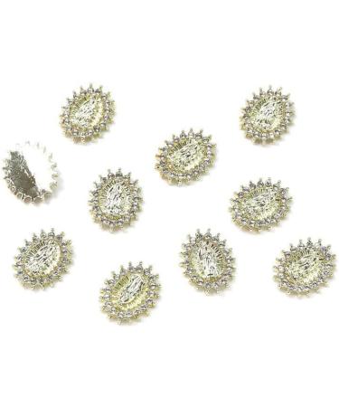 LIFOOST 3D San Judas Nail Charm 10pcs - Virgin Mary Nail Charms with Zircon Detailing - DIY Nails Decoration Accessories - Buy Online on GoSupps.com