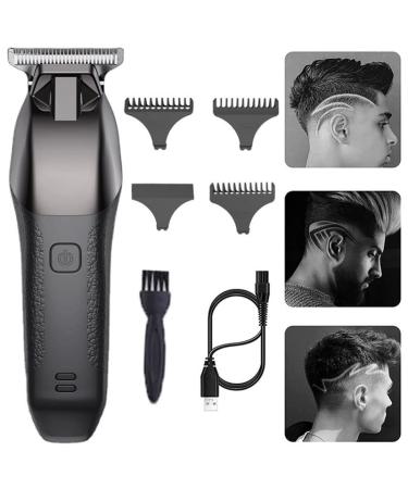 Professional Rechargeable Hair Clippers | Cordless Electric T-Shaped Contour Cutter - Black - Buy Online on GoSupps.com