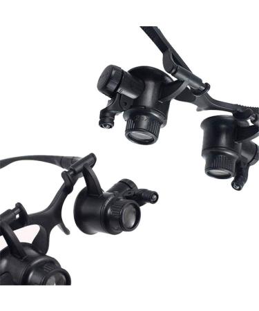 Headband Magnifier 10X 15X 20X 25X LED Head Magnifier Light Glasses Watchmaker Jewelry Optical Lens Glass Loupe Magnifying Glass - Buy Online on GoSupps.com