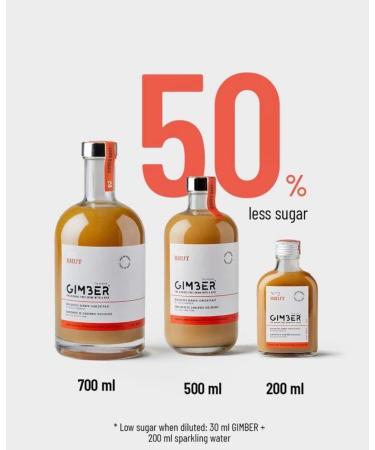 Buy Gimber Brut N 2 Organic Ginger Drink 200ml - Low Sugar New Recipe with Yuzu & Lemon | Premium Ginger Concentrate - Buy Online on GoSupps.com