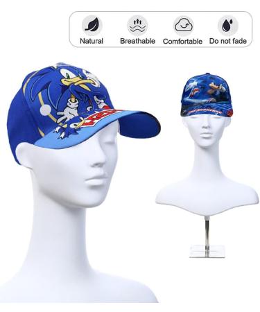 Sonic Baseball Cap for Kids - Adjustable Snapback Sun Hat - Blue & Black Cartoon Summer Hat - Perfect Birthday Gift & Sports Cap - Buy Online on GoSupps.com