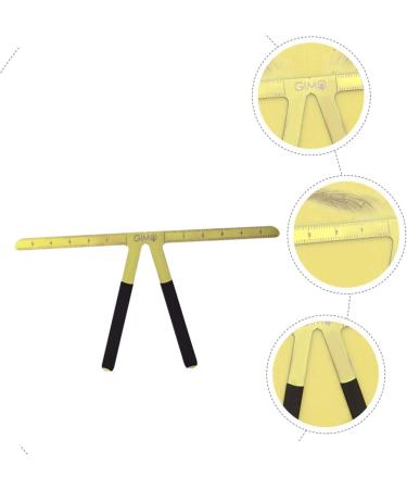 FOYTOKI Household Eyebrow Measure Tool Stainless Steel Triangle Ruler Nose Triangle Ruler 13.8x7cm Golden - Buy Online on GoSupps.com