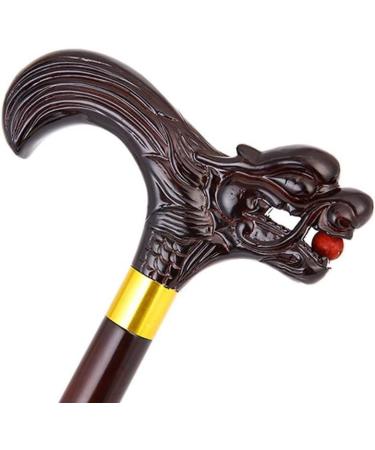 Wooden Cane Solid Walking Stick Crutch Genuine Wood Walking Stick for The Elderly Solid Wood Cane Walking Stick Subtle Texture Low Profile Luxury for Elderly Seniors Lucky Star - Buy Online on GoSupps.com
