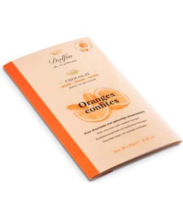  Dolfin Dolfin | 60% Dark Chocolate & Orange Zest | 60% Orange Cocoa Bar - 4 x 70 Gr | Orange peel and dark chocolate - Buy Online on GoSupps.com