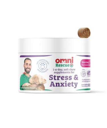 OMNI Dog Anxiety Relief Supplement - One-a-Day Dog Chew Supplements for Dogs to Aid Separation Anxiety Excessive Barking Vet Grade Potency with L-Tryptophan & L-Theanine Small Dog 0-15Kg Small Dog (0-15kg) - Buy Online on GoSupps.com