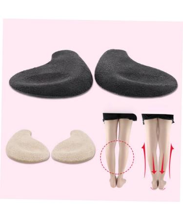 FOMIYES Half Heel Insoles - 2 Pairs Chic Shoe Pads for Comfort & Heel Correction | Black 10x5.5cm - International Shipping - Buy Online on GoSupps.com