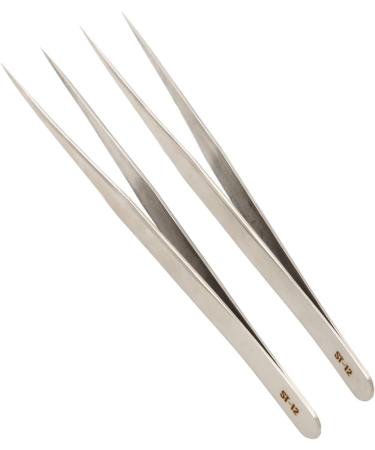 Premium Stainless Steel Fine Tweezers - Durable Portable & Glossed for Precision Control | Ideal for Hearing Aid Adjustment - Buy Online on GoSupps.com