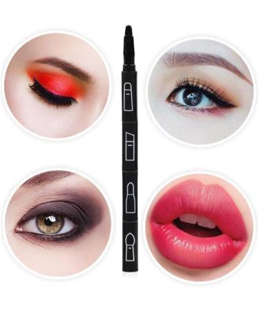 Sanfiyya 4-in-1 Premium Makeup Brush Set - Portable Lip Eye Shadow & Eyebrow Brushes - Travel-Friendly Black Kit for Flawless Application - Buy Online on GoSupps.com