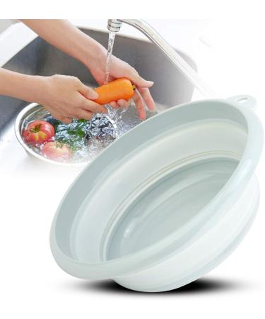 Strnek Portable Folding Wash Basin Kitchen Dish Tub - Collapsible Dishpan for Outdoor Camping Travel - Blue - Buy Online on GoSupps.com