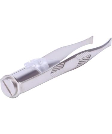 Jayzee Stainless Steel Eyelash & Eyebrow Tweezers with LED Light - Precision Grooming Tools for Flawless Beauty - Buy Online on GoSupps.com