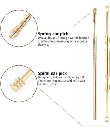 6pcs Stainless Steel Spiral Ear Picking Tool Set | Durable Earpicks for Safe Ear Cleaning | International Shipping Available - Buy Online on GoSupps.com