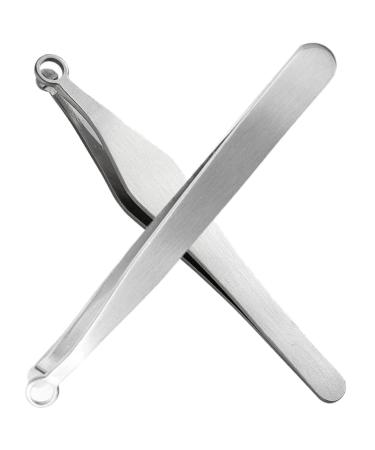Frcolor 2st nose hair clip made of stainless steel claspers nasal hair cutter hair remover for eyebrows nose hair trimm