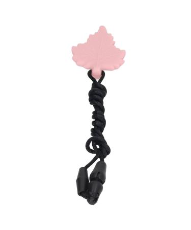 Bite Toys for Toddlers - Maple Leaf Baby Bite Ring Necklace - 5 Pieces High-Temperature Resistant Easy to Wear Light Pink - Buy Online on GoSupps.com