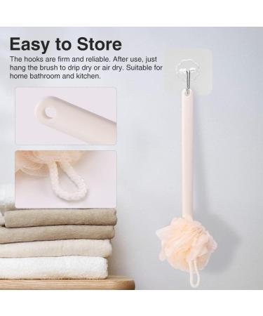 2 Pack Long Handle Shower Body Brush with Soft Bristles and Loofah - Exfoliating Bath Brushes for Women and Men - Buy Online on GoSupps.com