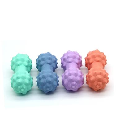 Besportble Muscle massage silicone massage peanut roll Silicone massage-lacrosse double-lacrosse-erd nut Foot massage Massage device trigger hand tools fitness scooters Fitness equipment whole body 15 6cm blue