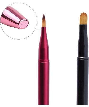 2 Pcs Retractable Dual End Lip Brushes for Lipstick and Concealer Makeup Application - Buy Online on GoSupps.com