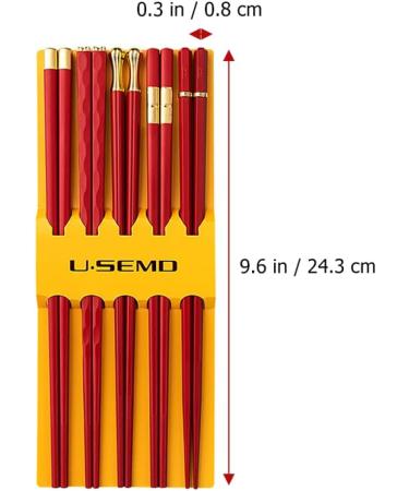 10 Pairs Chopstick for Plastic Reusable Eating Wooden Valentines Chop Red Chopsticks Frying Kitchen Wood Hair Day Tablewares Party Cooking Sticks Wedding Japanese Korean Tableware Kitchenware Rojo - Buy Online on GoSupps.com