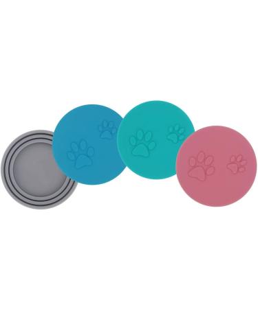 4 Pack Universal Silicone Pet Food Can Covers - Fits 1 to 3 Standard Size Cans - Cat and Dog Can Lids Set - Buy Online on GoSupps.com
