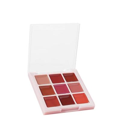 Lip Gloss Palette - 9 Colors Lip Gloss Makeup Matte Finish Waterproof Moisturizing Non-Stick for Special Occasions or Everyday Wear for Young Girls