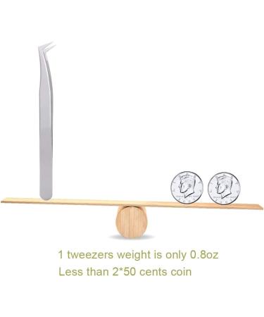Eyelash Extension Tweezers | Professional L-Tweezers | Bent Pointed Stainless Steel | Gemerry - Buy Online on GoSupps.com