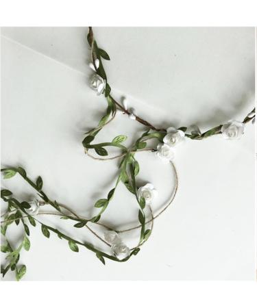 2 Pieces Flower Crown Floral Wreath Headbands Boho Floral Crown Headbands Floral Garland Headbands Flower Green Leaves Headpieces for Wedding Party Beach Vacation Holiday Photo Props - Buy Online on GoSupps.com