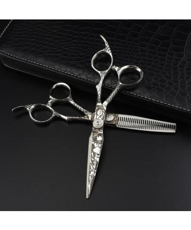 Hair Cutting Scissors 6 Inch Hair Scissors Set 440C Professional Hairdressing Scissors Barber Thinning Scissor Hairdresser Haircut Shears Set