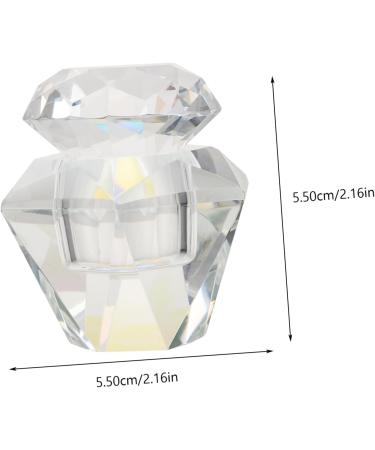 Ipetboom 1pc Nail Art Crystal Cup Monomer for Acrylic Nails Clear Matte Nail Polish Gel Nail Polish Glass Container with Lid Clear Tumbler Nail Crystal Bowl White Crystal Plate Cup Liquid - Buy Online on GoSupps.com