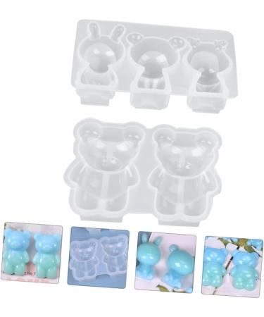 FELTECHELECTR 2pcs Doll Cartoon Ornaments Adorable Rabbit Molds Pendants Dessert Earring Shape Coaster Crystal - Buy Online on GoSupps.com