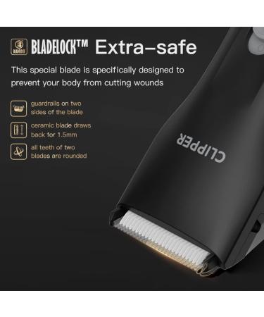 Favrison Body Hair Trimmer for Men & Women - Mini Electric Groomer for Underarm, Chest, Groin & Balls - Waterproof, Low Noise (Black) - Buy Online on GoSupps.com