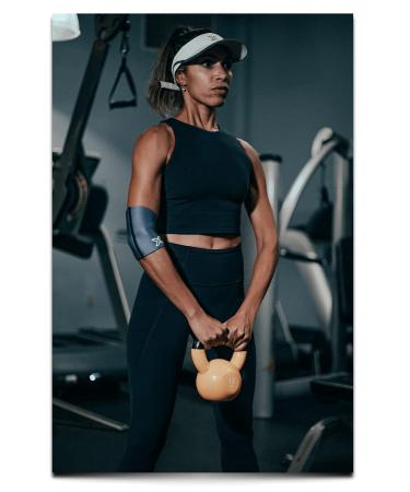 Medical Grade Elbow Compression Sleeve for Golfers & Tennis Elbow Pain Relief - Arthritis & Joint Pain Support for Men & Women (Silver Medium - Buy Online on GoSupps.com