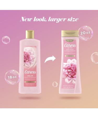 Caress Body Wash With Silk Extract For Noticeably Silky Soft Skin Daily Silk Body Soap With White Peach & Orange Blossom 20 fl oz 20 Fl Oz (Pack of 1) - Buy Online on GoSupps.com