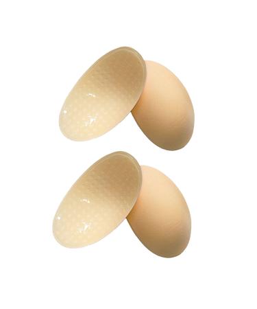 Sponge Shoulder Pads 2 Pairs Soft Shoulder Push-up Pads Adhesive Anti-slip Shoulder Pads for Women Men (Skin Colour))
