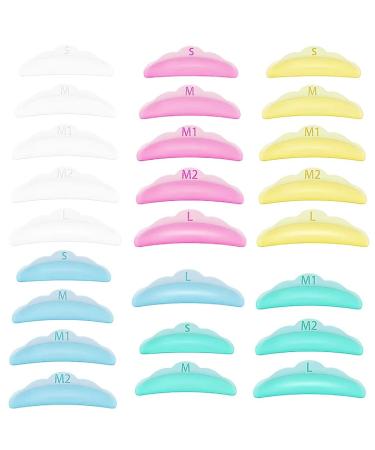 Jinwori 60 pieces of eyelashes Permanent wavepad silicone eyelash processing tools silicone lamination pads reusable for eyelash extensions
