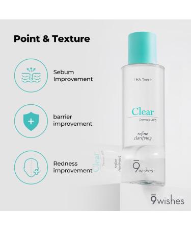Buy 9 Wishes Dermatic Clear Toner - Mild Exfoliating Acne Treatment 5.07 fl. oz | Best Face Toner for Clear Skin - Buy Online on GoSupps.com